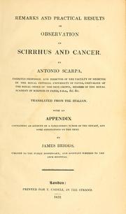 Cover of: Remarks and practical results of observation on scirrhus and cancer