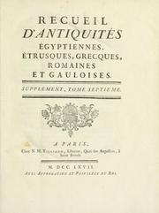 Cover of: Recueil d'antiquités egyptiennes, etrusques, grecques et romaines