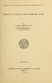 Cover of: Mental tests for school use by Charles Elmer Holley