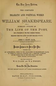 Cover of: The Complete Dramatic and Poetical Works of William Shakespeare