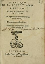 Cover of: Discorso di m. Sebastiano Erizzo, sopra le medaglie antiche by Sebastiano Erizzo