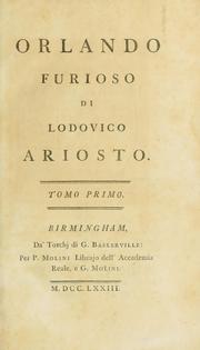 Cover of: Orlando furioso by Lodovico Ariosto