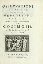 Cover of: Osservazioni istoriche sopra alcuni medaglioni antichi