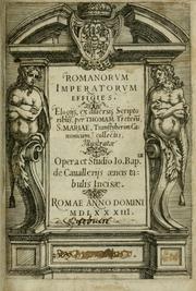 Cover of: Romanorvm imperatorvm effigies