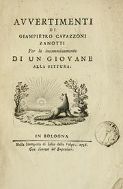 Cover of: Avvertimenti di Giampietro Cavazzoni Zanotti per lo incamminamento di un giovane alla pittura