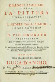 Cover of: Dialoghi familiari sopra la pittura: difesa, ed esaltata
