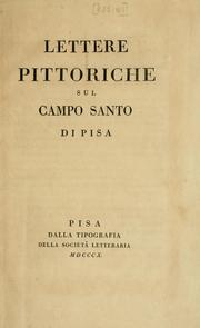 Cover of: Lettere pittoriche sul Campo Santo di Pisa