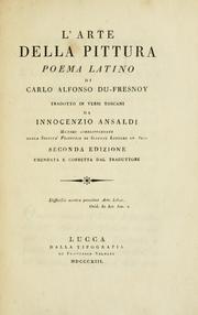 Cover of: L'arte della pittura: poema latino