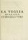 Cover of: La veglia