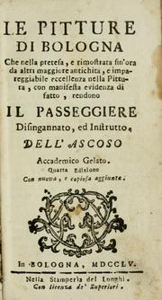 Cover of: Le pitture di Bologna by Malvasia, Carlo Cesare conte