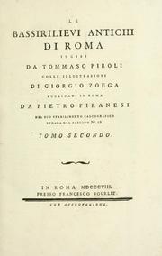 Cover of: Li bassirilievi antichi di Roma by Georg Zoega