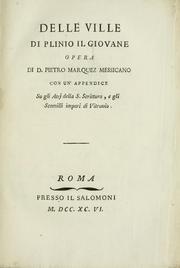 Cover of: Delle ville di Plinio il giovane