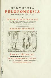 Cover of: Monumenta peloponnesia: commentariis explicata