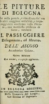 Cover of: Le pitture di Bologna by Malvasia, Carlo Cesare conte