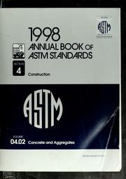 Cover of: 1998 Annual book of ASTM standards by American Society for Testing and Materials