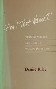 Cover of: "Am I that name?" by Denise Riley