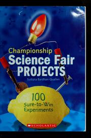Cover of: Championship science fair projects: 100 sure-to-win experiments