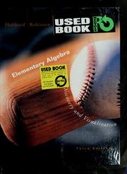 Cover of: Elementary algebra: discovery and visualization