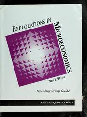 Cover of: Explorations in microeconomics