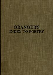 Cover of: Granger's Index to poetry, 1970-1977