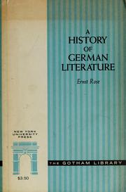 Cover of: A history of German literature. by Ernst Rose