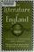 Cover of: The literature of England, A.D. 500-1960