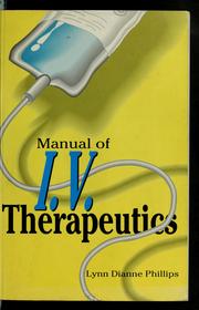 Cover of: Manual of I.V. therapeutics