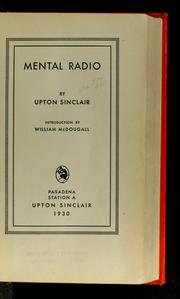 Cover of: Mental radio by Upton Sinclair