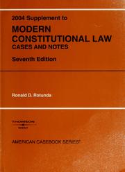 Cover of: Modern Constitutional Law 2004