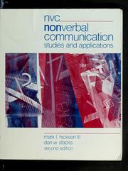 Cover of: NVC, nonverbal communication by Mark Hickson