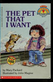 Cover of: The pet that I want
