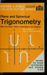 Cover of: Plane and spherical trigonometry
