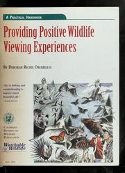 Cover of: Providing positive wildlife viewing experiences