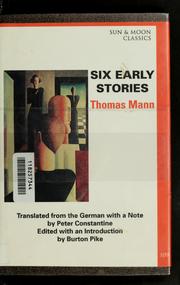 Cover of: Six early stories