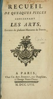 Cover of: Recueil de quelques pieces concernant les arts by Charles Nicolas Cochin