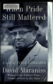 Cover of: When pride still mattered by David Maraniss