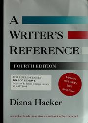 Cover of: A writer's reference by Diana Hacker, Diana Hacker