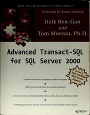 Cover of: Advanced transact-SQL for SQL server 2000 by Itzik Ben-Gan