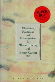 Cover of: Affirmations. meditations and encouragements for womenliving with breast cancer