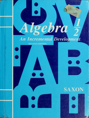 Algebra 1/2 by John H. Saxon