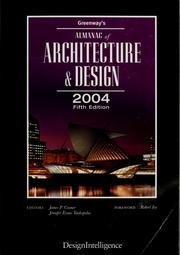Cover of: Almanac of architecture & design, 2004 | James P. Cramer