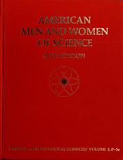 Cover of: American men and women of science: a biographical directory