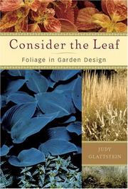 Cover of: Consider the Leaf by Judy Glattstein