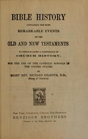 Cover of: Bible history by Richard Gilmour