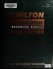 Cover of: Chilton DaimlerChrysler mechanical service by The Nichols/Chilton Editors