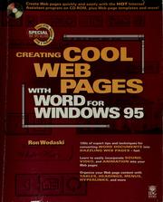 Cover of: Creating cool Web pages with Word for Windows 95 by Ron Wodaski