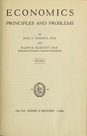 Cover of: Economics, principles and problems by Paul F. Gemmill