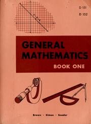 Cover of: General mathematics: book one