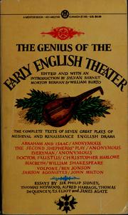 The genius of the early English theater by Sylvan Barnet