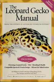 Cover of: The leopard gecko manual by Philippe de Vosjoli